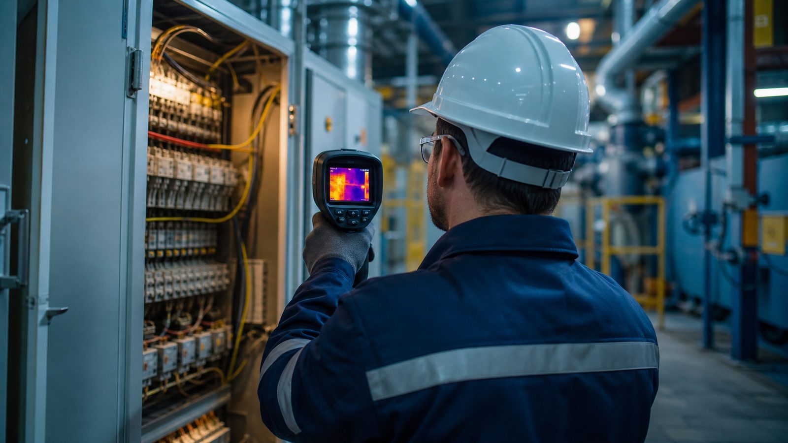 Koruyucu bakım — elektrik panosunda termal kamera ile ısıl kontrol